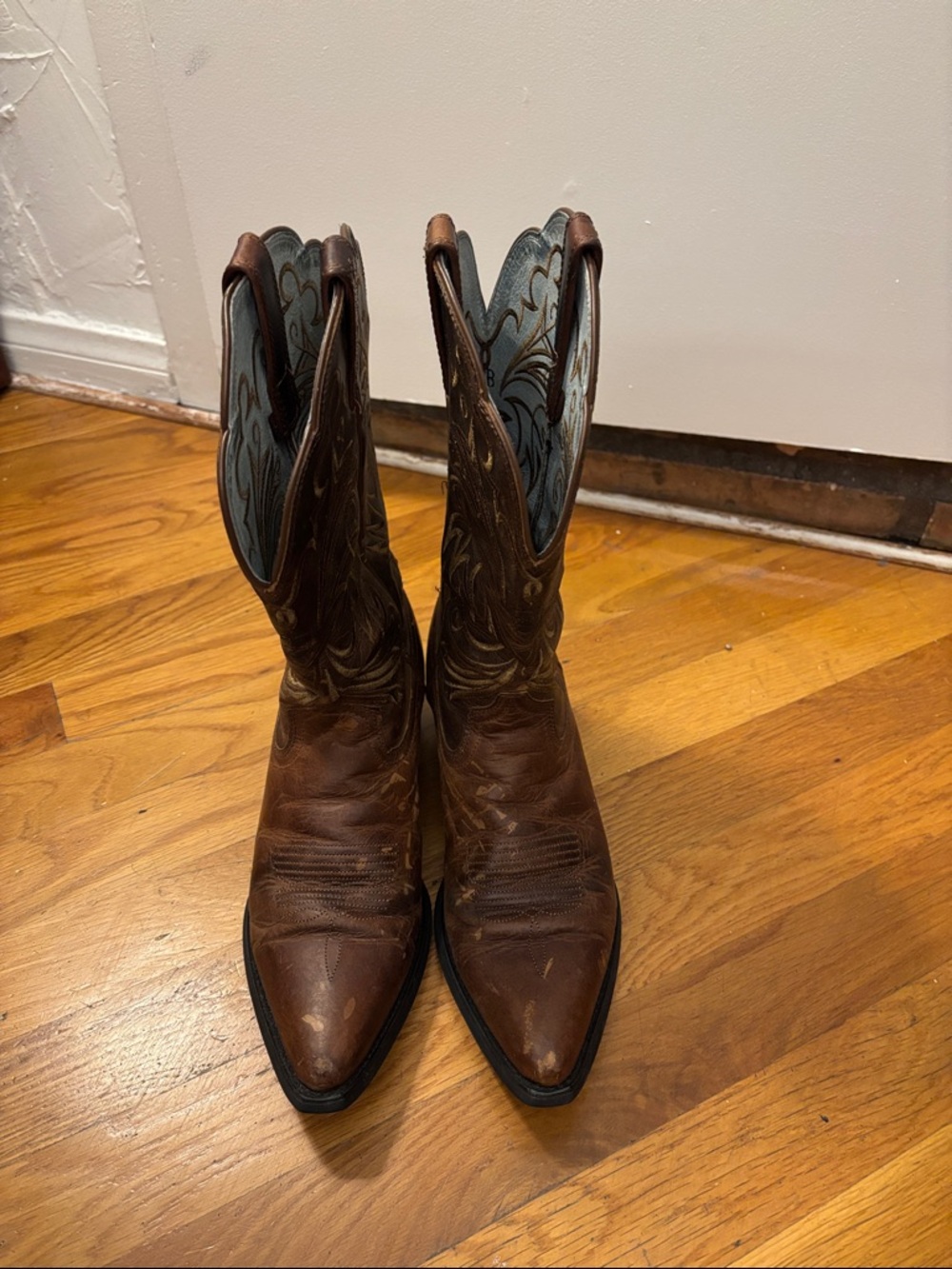 Ariat Brown Leather Western Heeled Boots